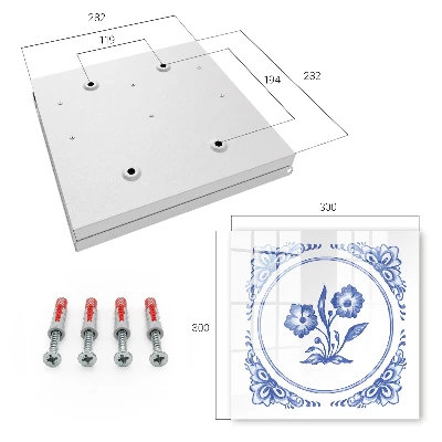 Schlüsselschrank für den Flur Blaue Blumen