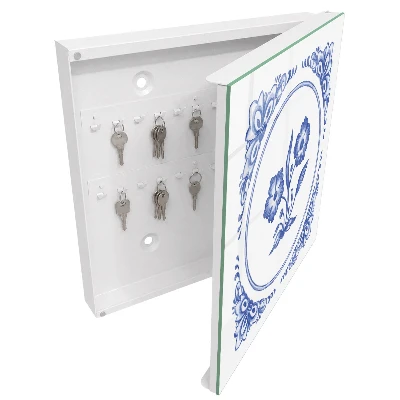 Schlüsselschrank für den Flur Blaue Blumen