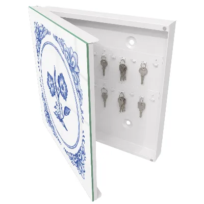 Schlüsselschrank für den Flur Blaue Blumen