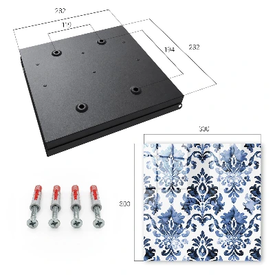 Schlüsselkasten modern Blaue Ornamente