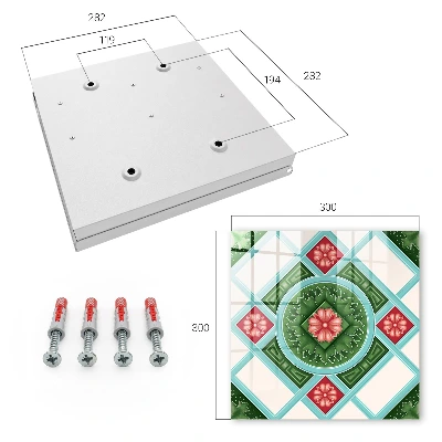 Schlüsselkasten modern Florale Geometrie