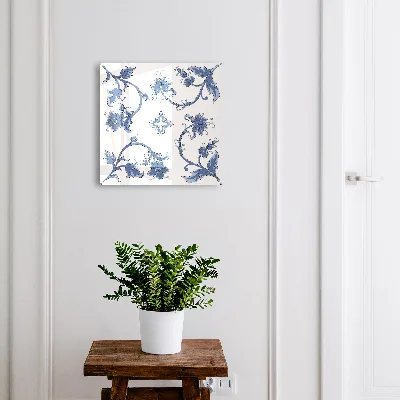 Schlüsselkasten modern Blumenmuster