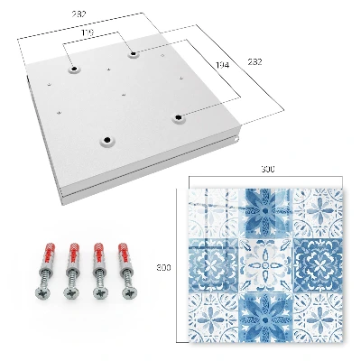 Schlüsselschrank für den Flur Geometrische Fliesen