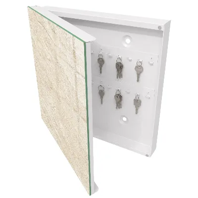 Schlüsselschrank Beige Wellen