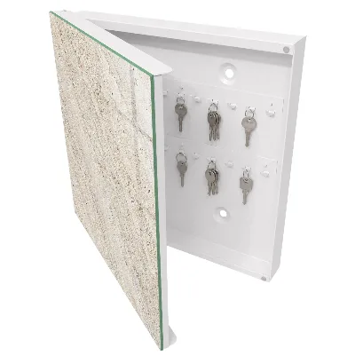 Schlüsselschrank für den Flur Heller Marmor