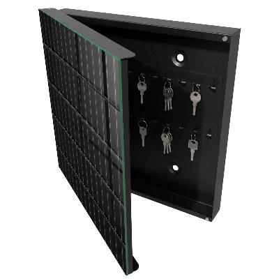 Schlüsselkasten modern Schwarze Rechtecke