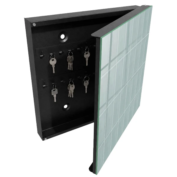 Schlüsselschrank Blaue Fliesen