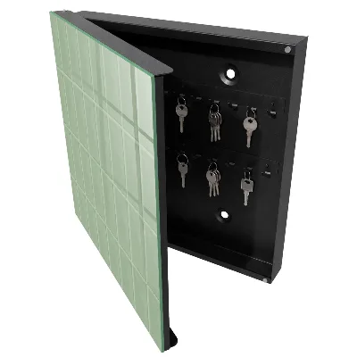 Schlüsselkasten modern Grüne Fliesen