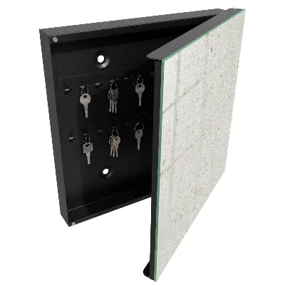 Schlüsselschrank für den Flur in beigem Steindesign