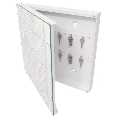 Schlüsselschrank Marmor-Fischgrätmuster