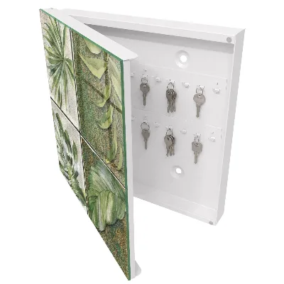 Schlüsselkasten modern Pflanzenfliesen