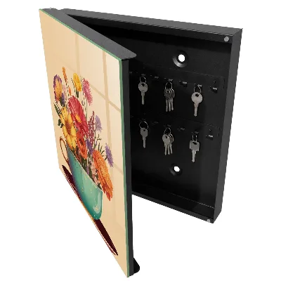 Schlüsselschrank für den Flur Blumenbecher