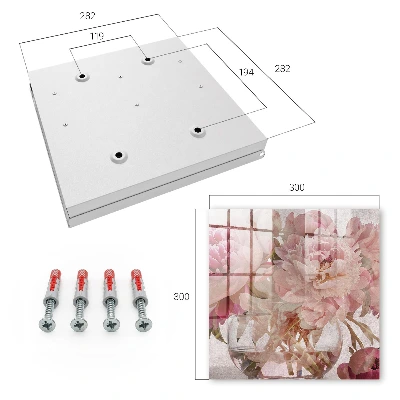Schlüsselschrank für den Flur Romantische Blumen