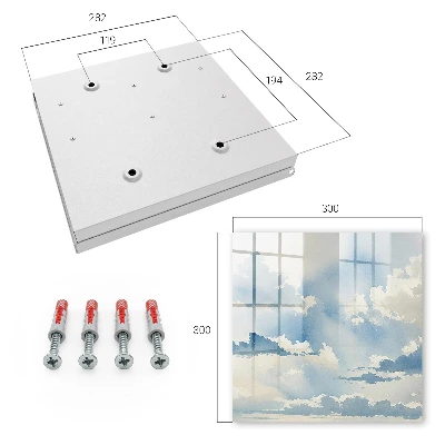 Schlüsselkasten modern Wolken am Himmel