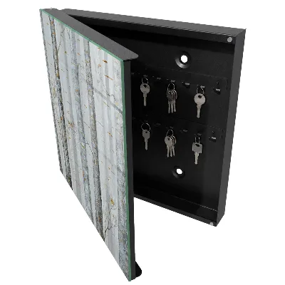 Schlüsselschrank für den Flur Birkennatur