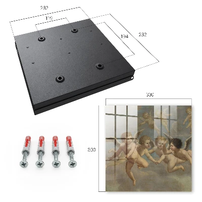 Schlüsselschrank für den Flur Fliegende Engel Putten Barockgemälde