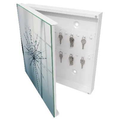 Schlüsselschrank für den Flur Löwenzahn und Wassertropfen