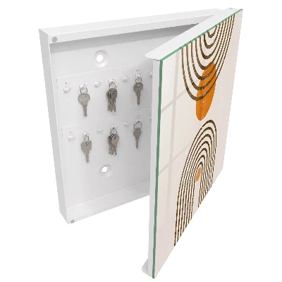 Schlüsselschrank Retro-Geometrie