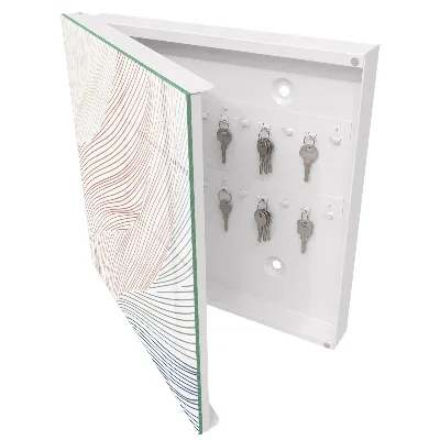 Schlüsselkasten modern Wellenlinien
