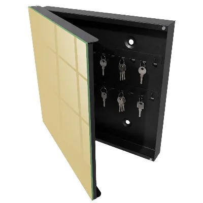 Schlüsselkasten modern Senffarbe