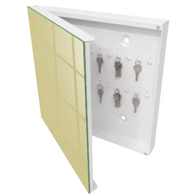 Schlüsselschrank für den Flur Pastellgelb