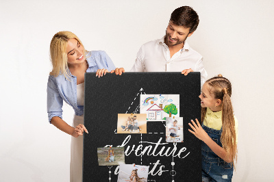 Bilder-korktafel Zeit für abenteuer