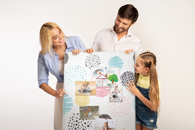 Bilder-korktafel Bälle zeichnen