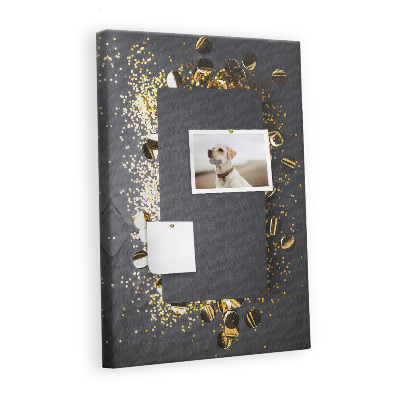 Bilder-korktafel Goldene konfetti
