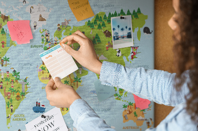Bilder mit kork rückwand Karte der nationalität