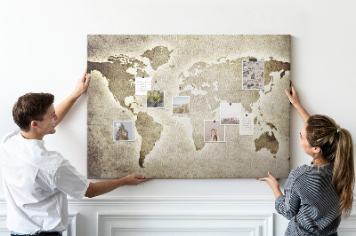 Kork pinnwand Weltkarte