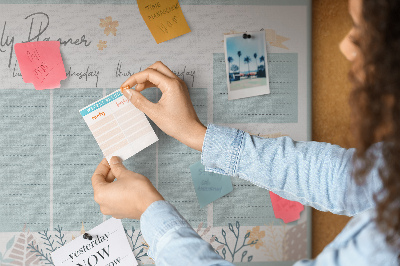 Bilder mit kork rückwand Blumenplan