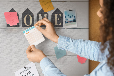 Bilder mit kork rückwand Hausbeschrift