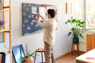 Bilder mit kork rückwand Amerikanische flagge