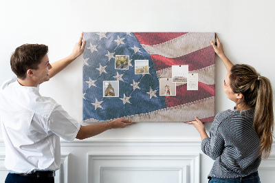 Bilder mit kork rückwand Amerikanische flagge