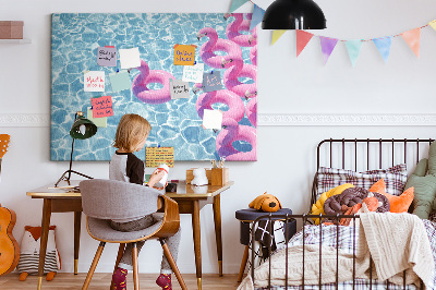 Bilder mit kork rückwand Flamingo -löwenzahn