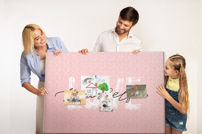 Pinnwand kork Inschrift liebe dich