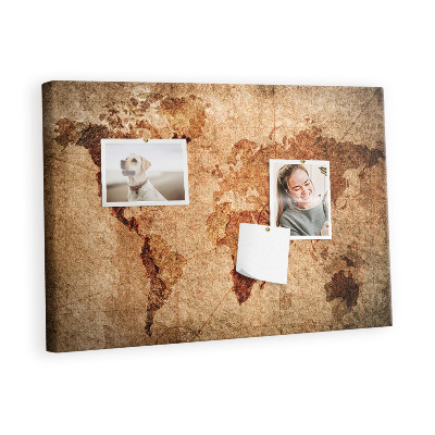 Bilder-korktafel Alte karte der welt