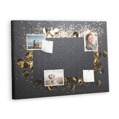 Bilder mit kork rückwand Goldene konfetti