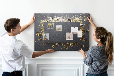 Bilder mit kork rückwand Goldene konfetti