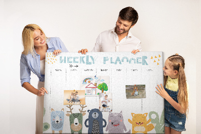 Kork pinnwand Planer für kinder
