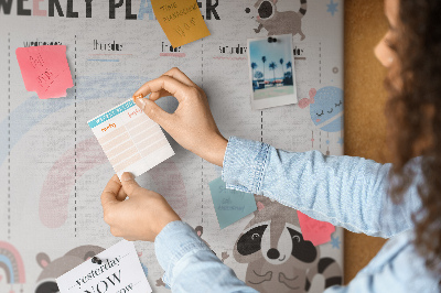 Korktafel Zeitplan für kinder