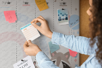 Korktafel Zeitplan für kinder