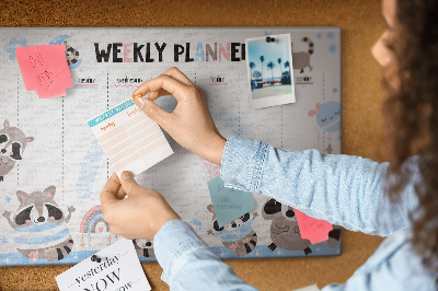 Korktafel Zeitplan für kinder