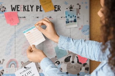 Korktafel Zeitplan für kinder