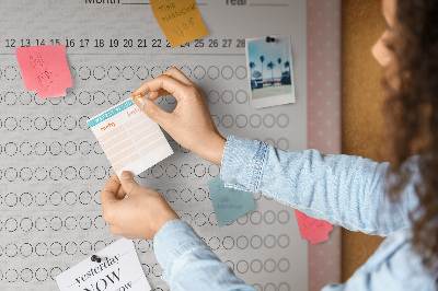 Korktafel Tracking -gewohnheiten