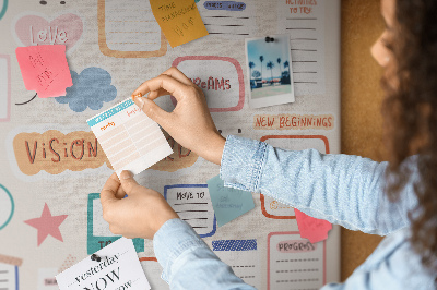 Korktafel Buntes vision board