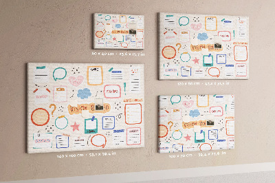 Korktafel Buntes vision board