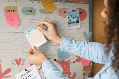 Korktafel Planer für kinder