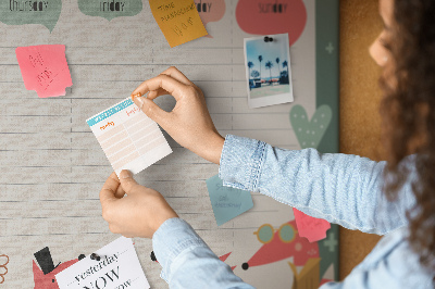 Korktafel Planer für kinder