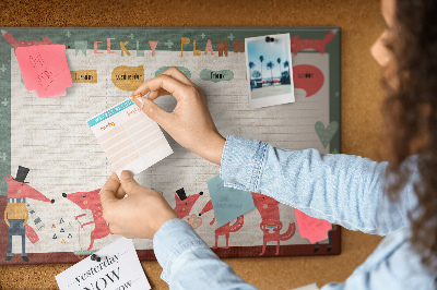 Korktafel Planer für kinder